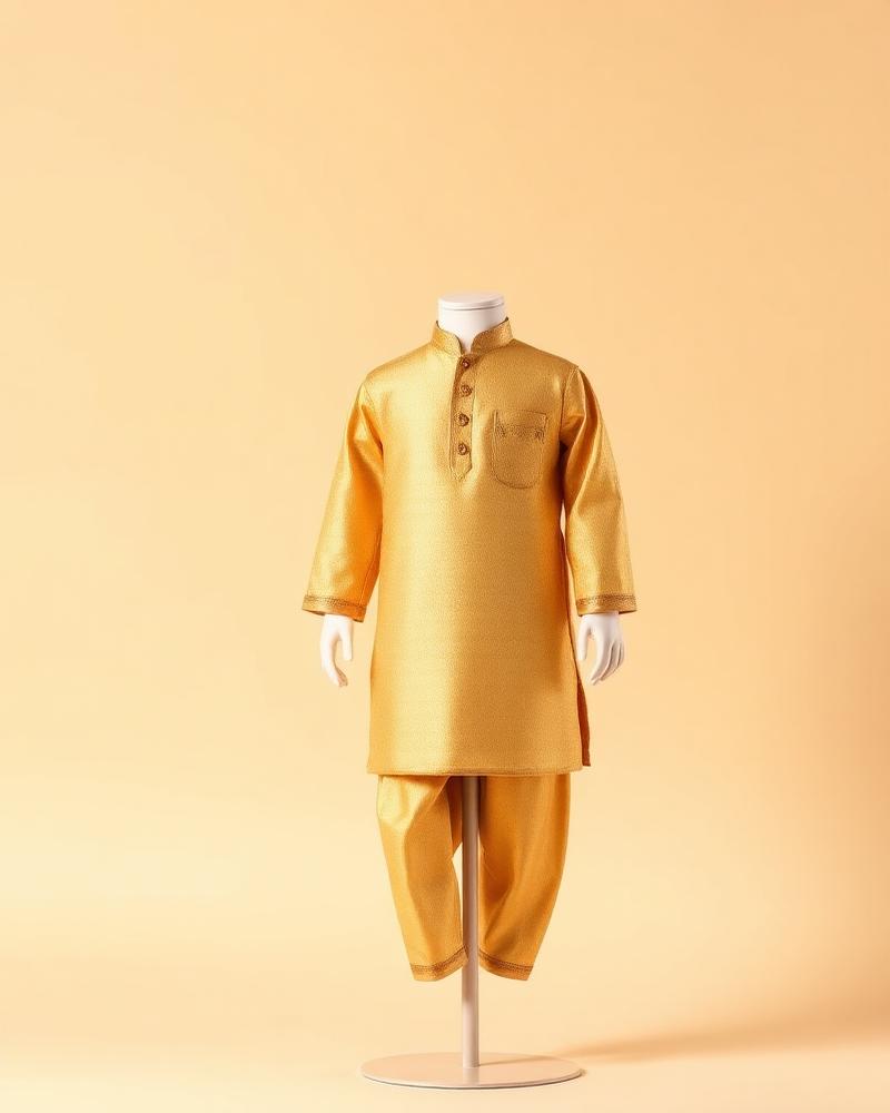 Golden Kurta Set (Boys)