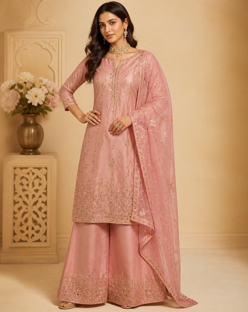 Rose Gold Kurta Set