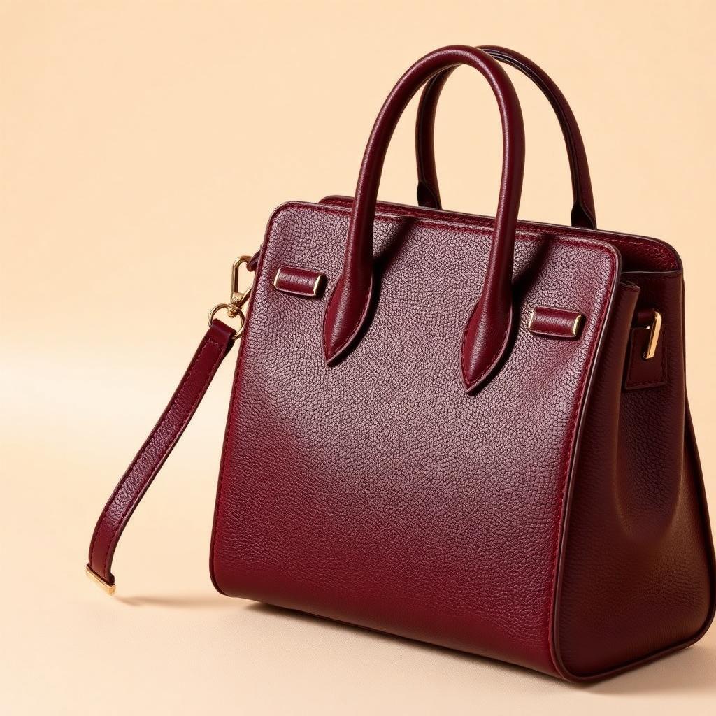 Burgundy Leather Tote